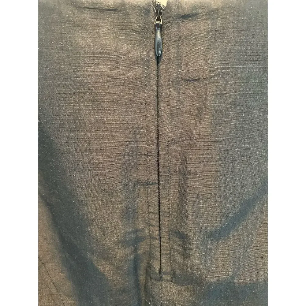 Emporio Armani Black Taffeta Panel Skirt size 8 - Picture 4 of 7